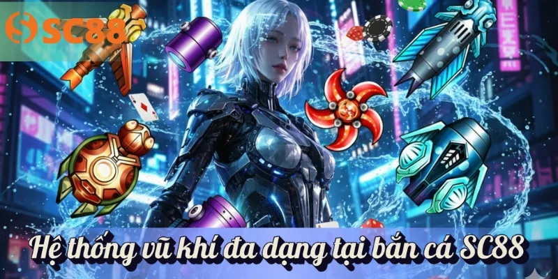 Hệ thống vũ khí đa dạng tại bắn cá SC88